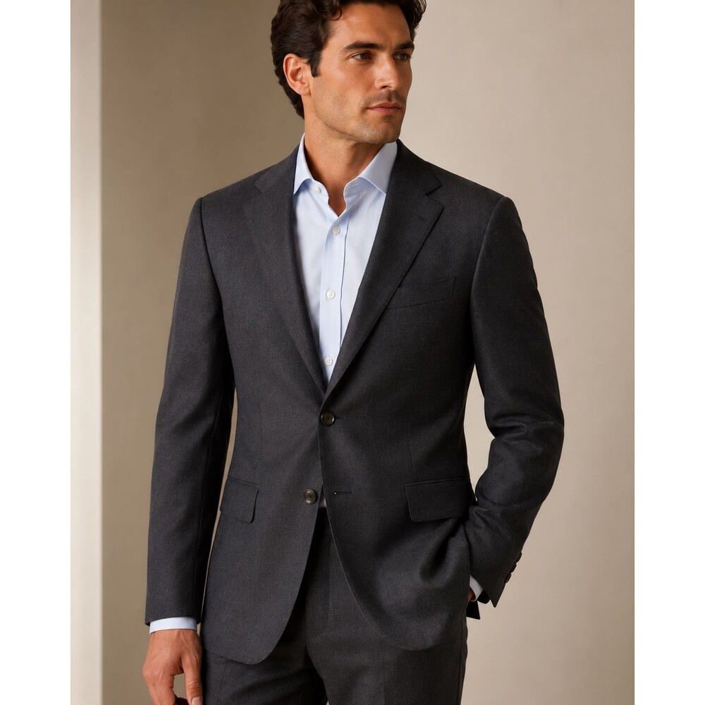 SuitSupply DB113 Blazer 44L Super 110's Vitale Barberis Canonico Pure Wool Gray